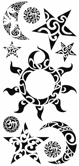 tatouage temporaire maori minimaliste